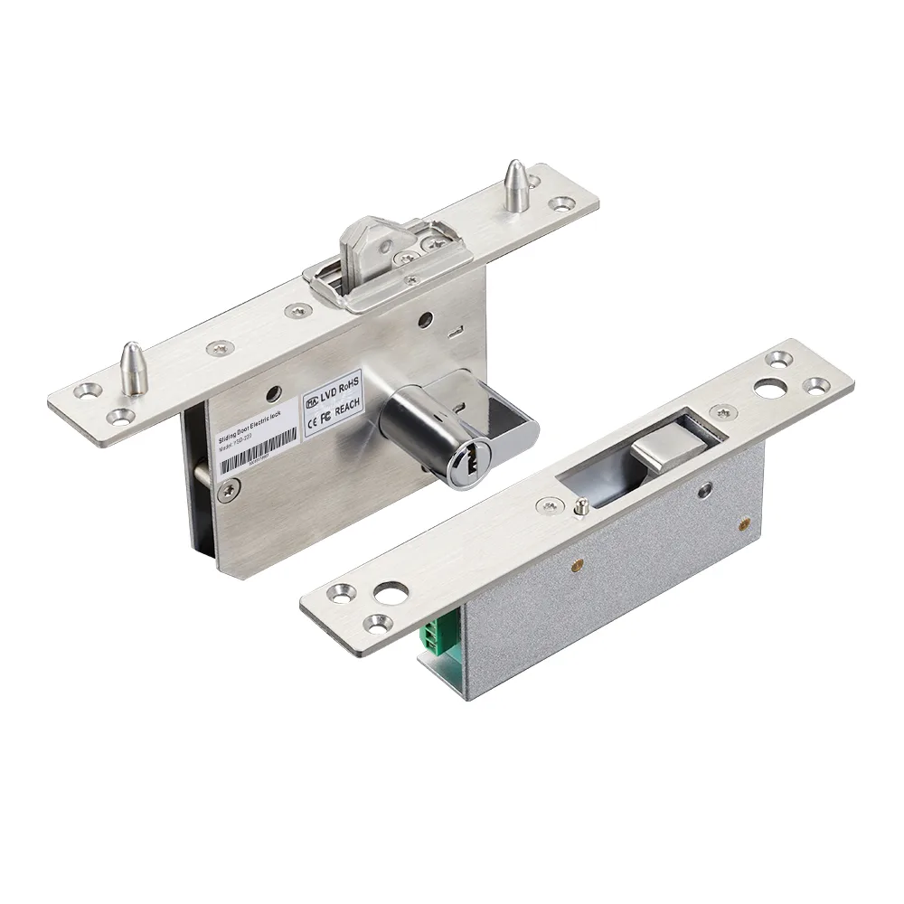 SS-330B Elektrisches Schiebetürschloss / Hacken / Zylinder / 12V DC / Fail Secure