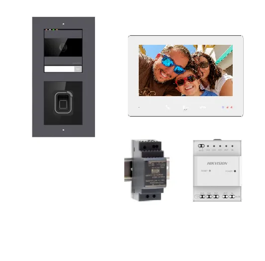 1-Fam. Video Sprechanlage / 2-Draht / 133° 2MP Kamera / Graphit-Grau / IS7W