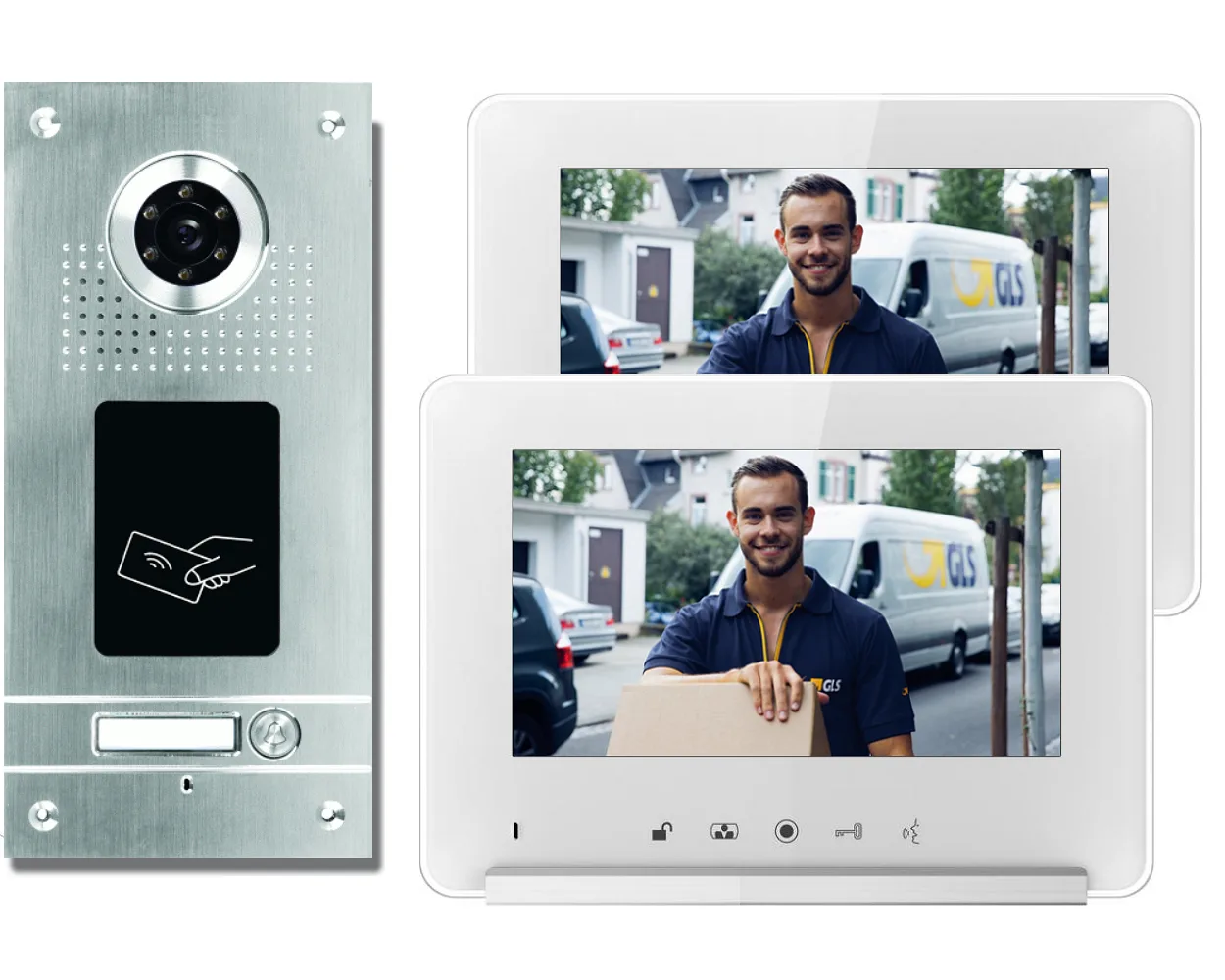 CKA1-690S1-2 1-Fam. RFID Farb Videotürsprechanlage mit Bildspeicher