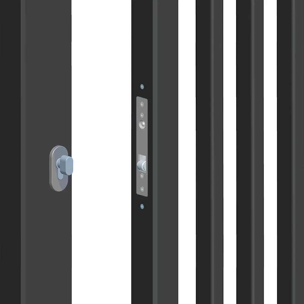 SS-320B Elektrisches Schiebetürschloss / Bolzen / Zylinder / 12V DC / Fail Secure